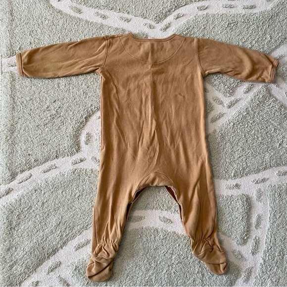 Quincy Mae Organic Full Snap Footie Pajamas in Honey - 18-24 Months - Picture 3 of 3